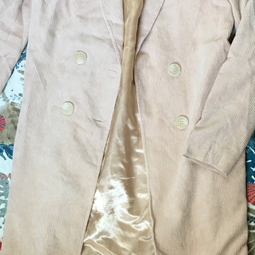 Lulus - Chic Beige Corduroy Trench Coat ! - Picture 8 of 8